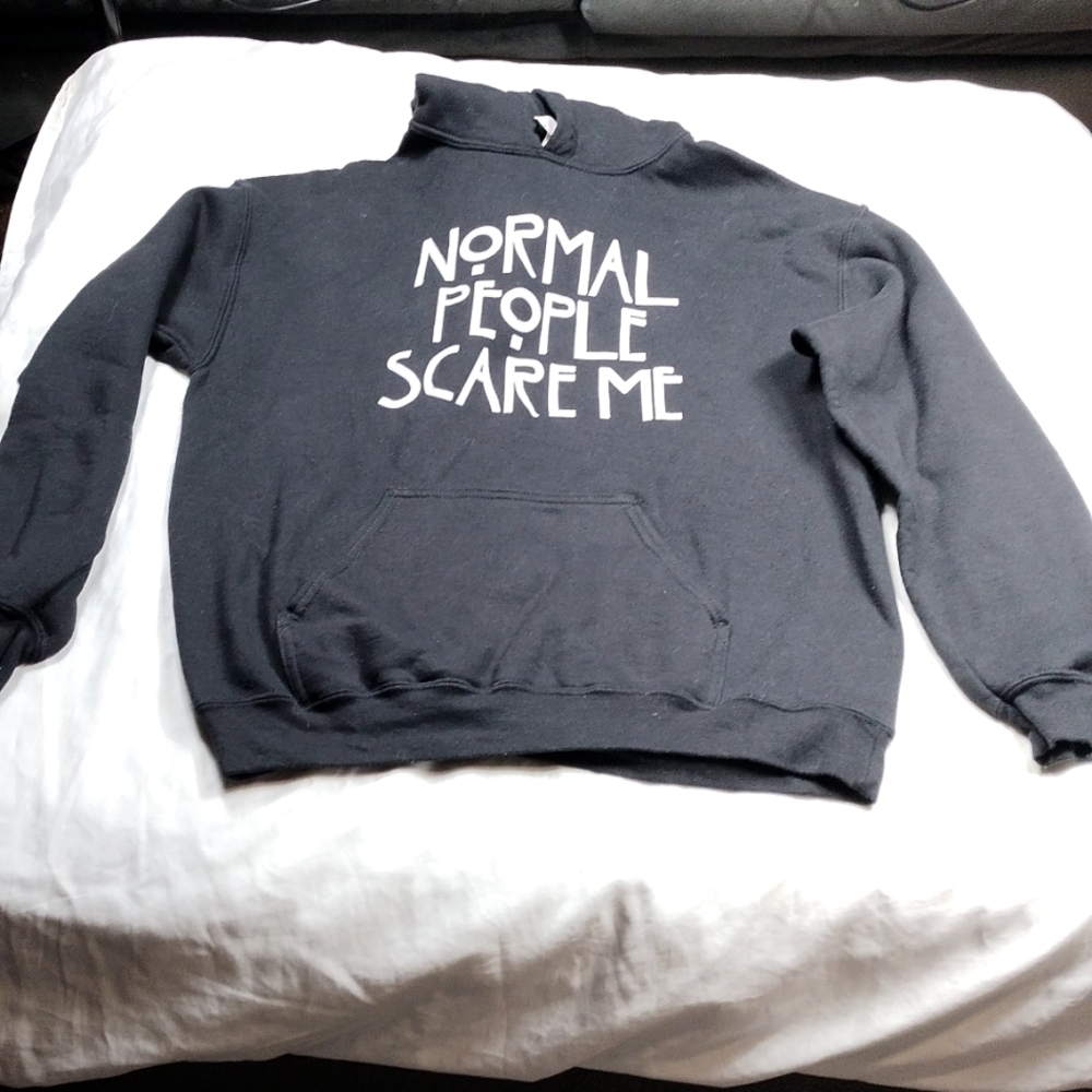 Normal people scare me womens hoodie size medium